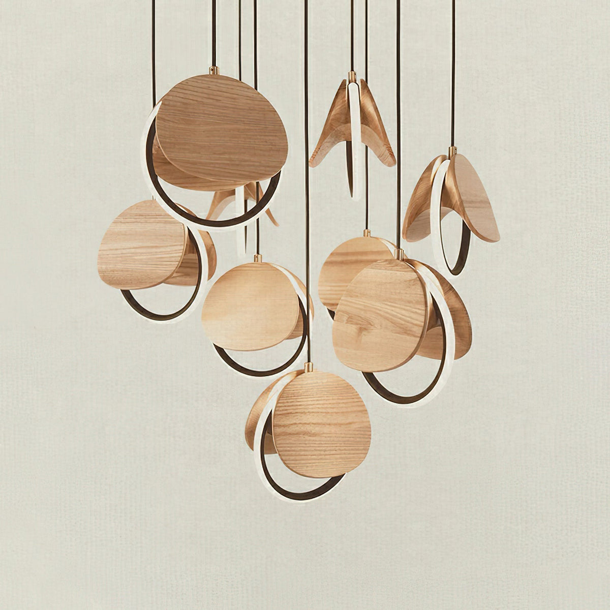 Avvelen Geometrische hanglamp van Hout