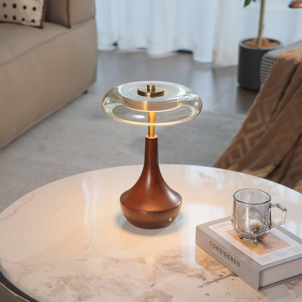 Orlan houten vintage tafellamp