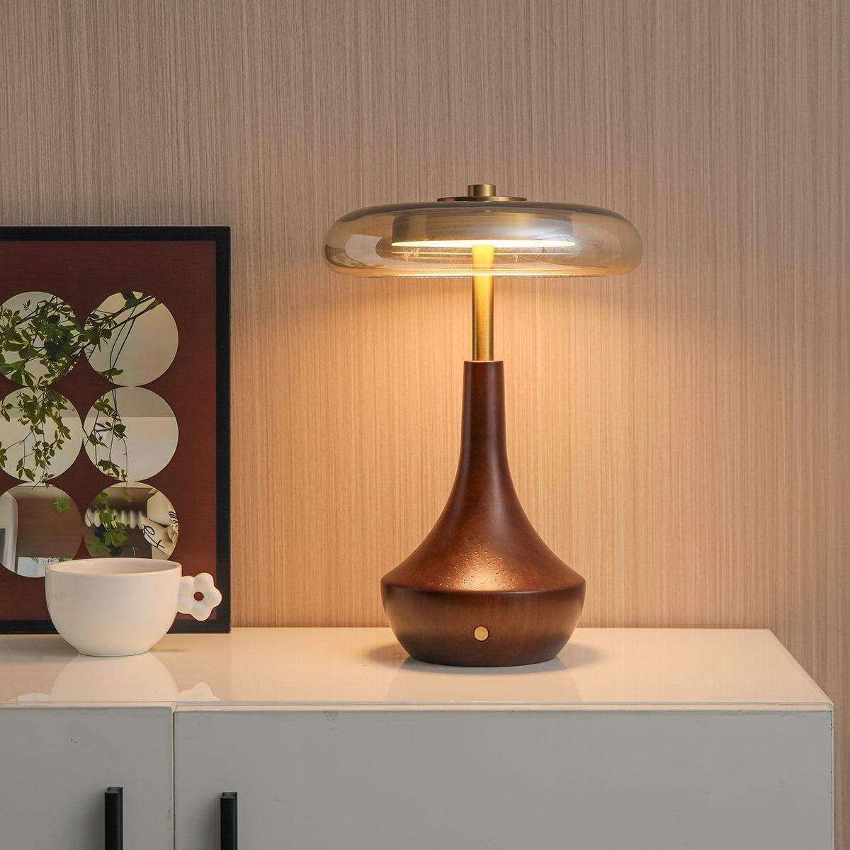 Orlan houten vintage tafellamp