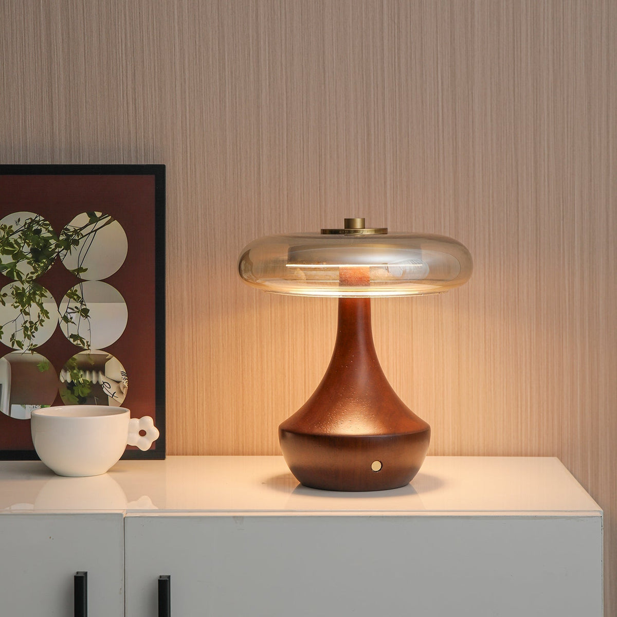 Orlan houten vintage tafellamp
