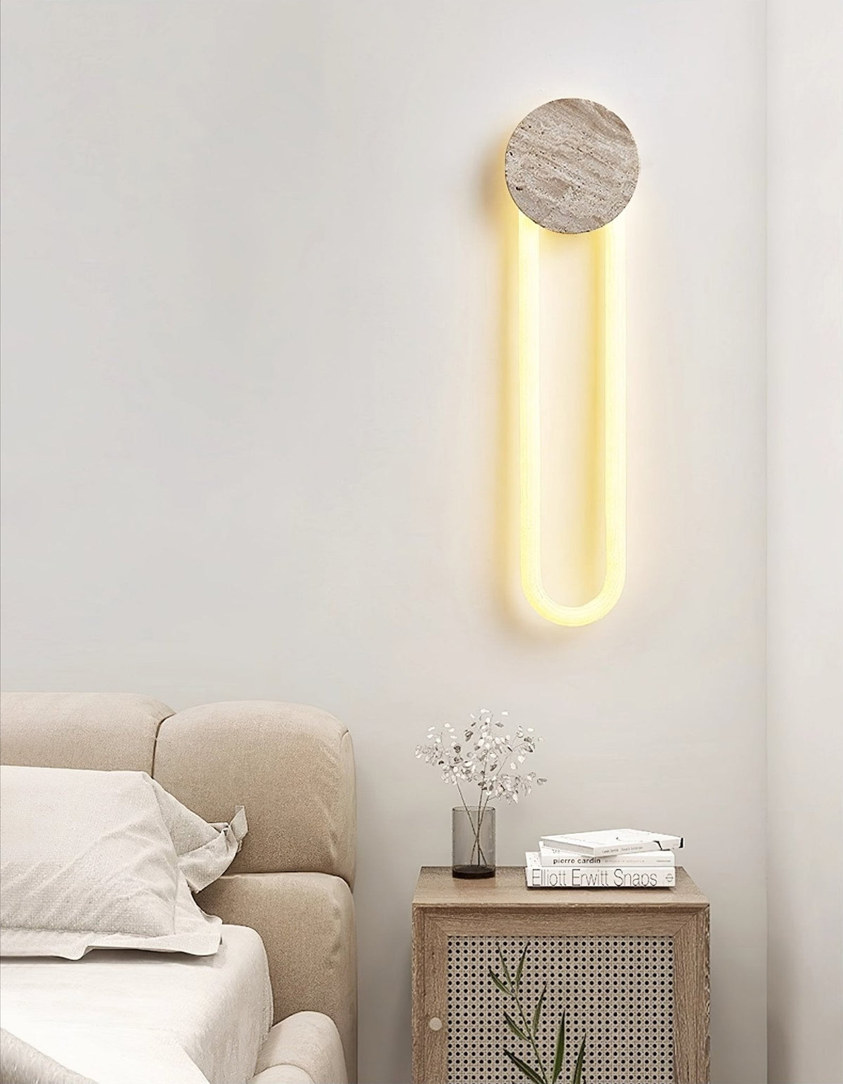 Mysolel Geel travertin wandlamp