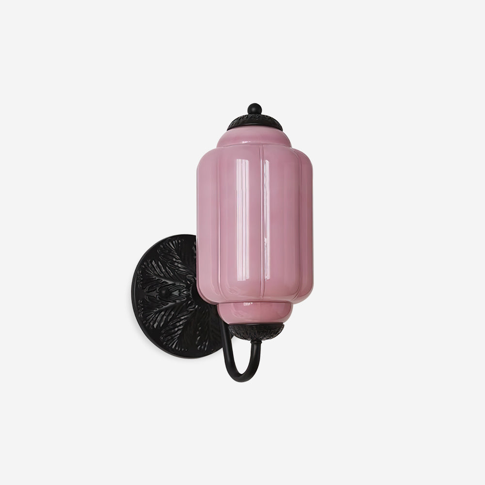Melvane Vintage roze glazen wandlamp