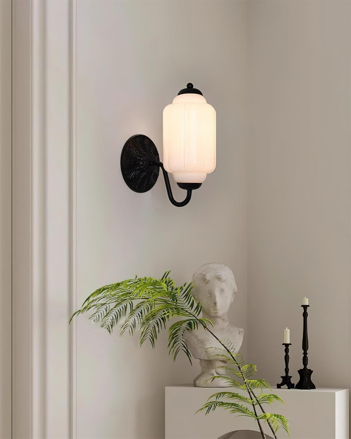 Melvane Vintage roze glazen wandlamp