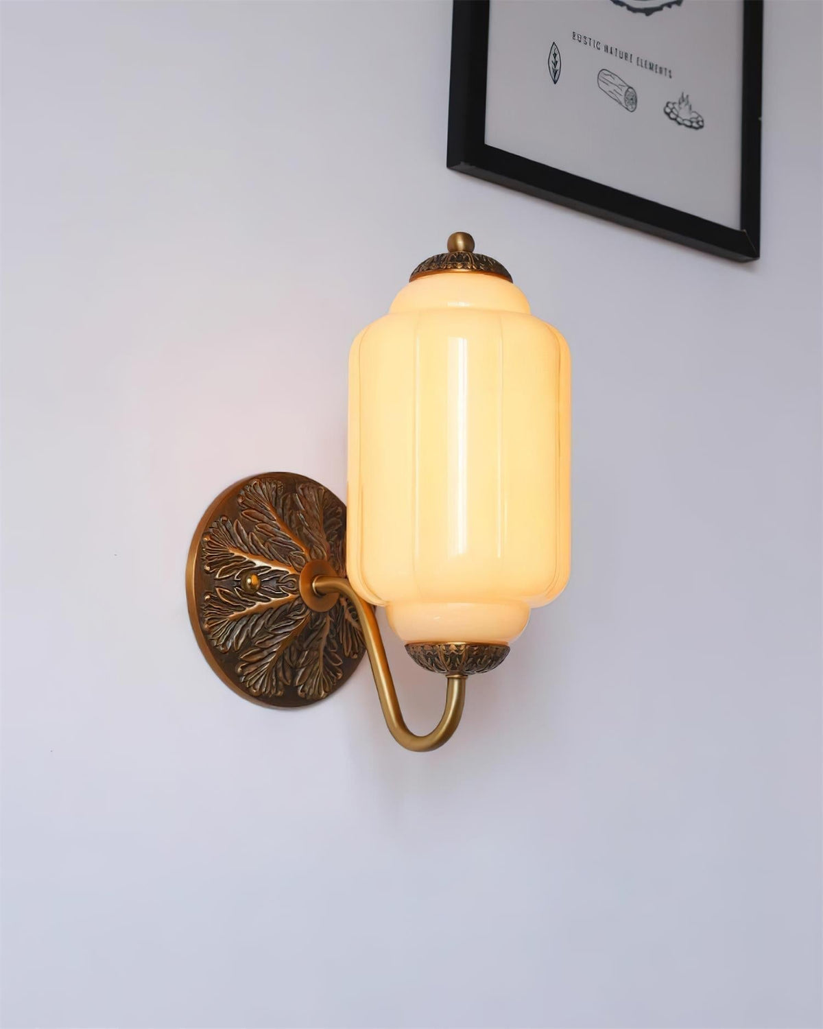 Melvane Vintage roze glazen wandlamp