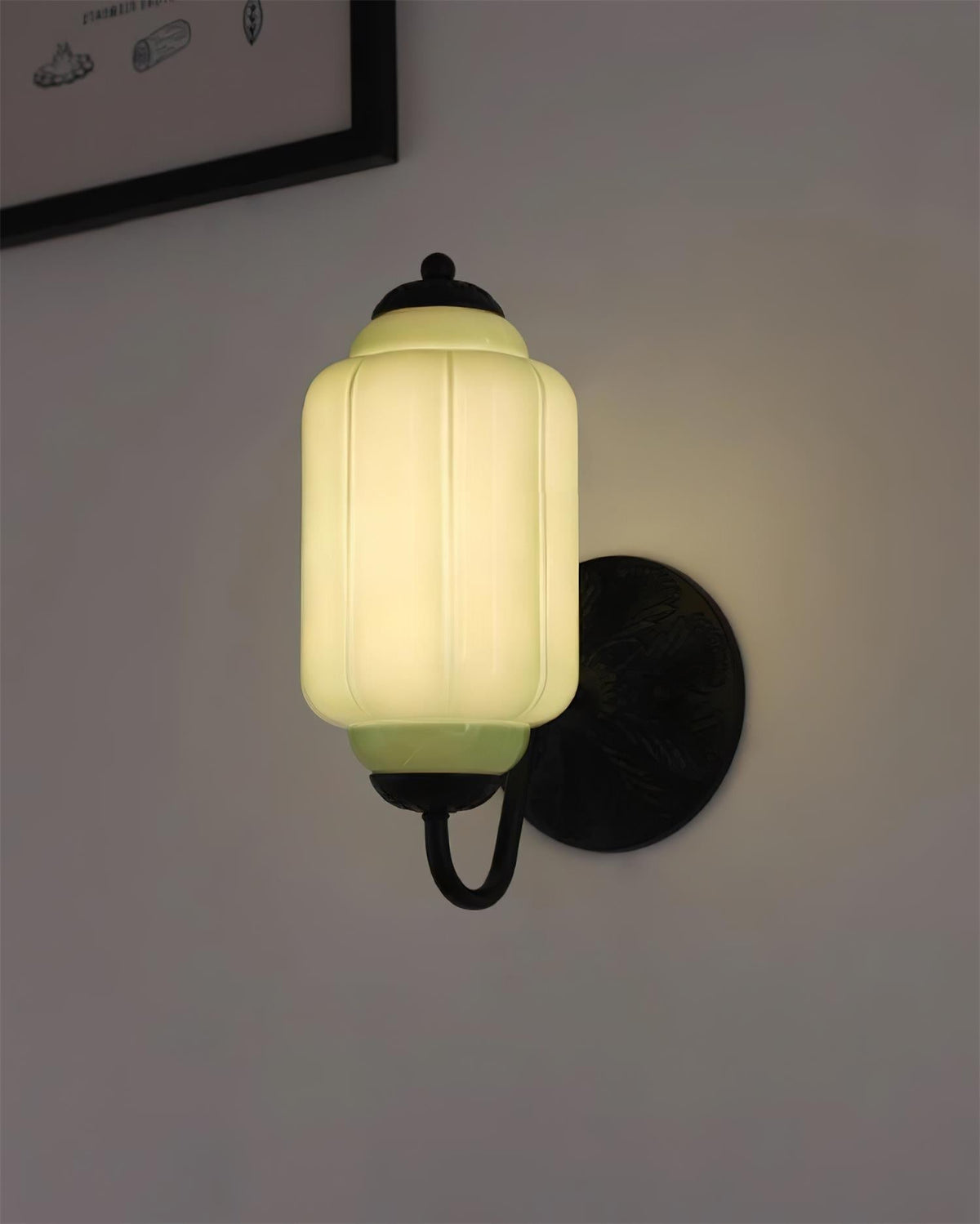 Melvane Vintage roze glazen wandlamp