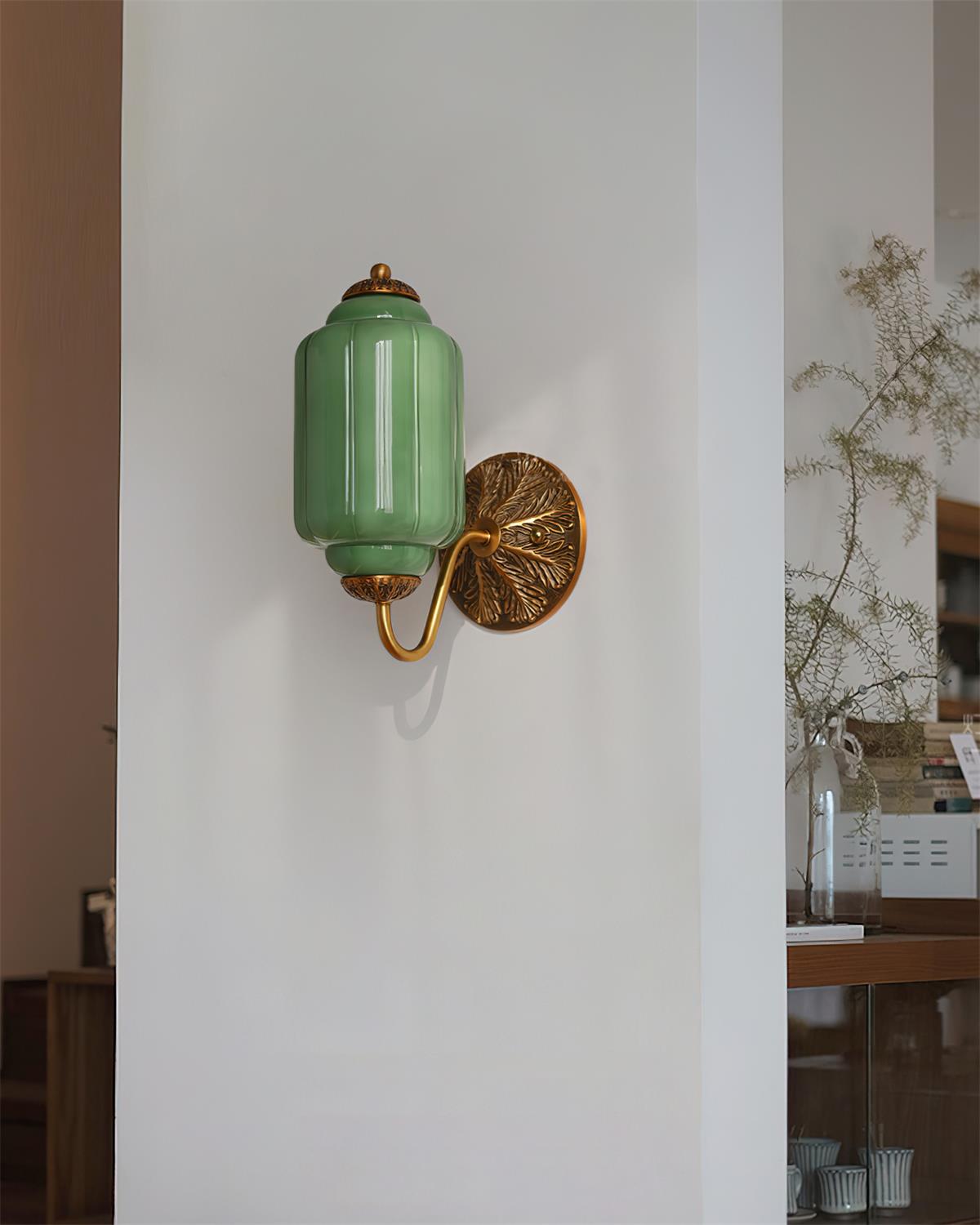 Melvane Vintage roze glazen wandlamp