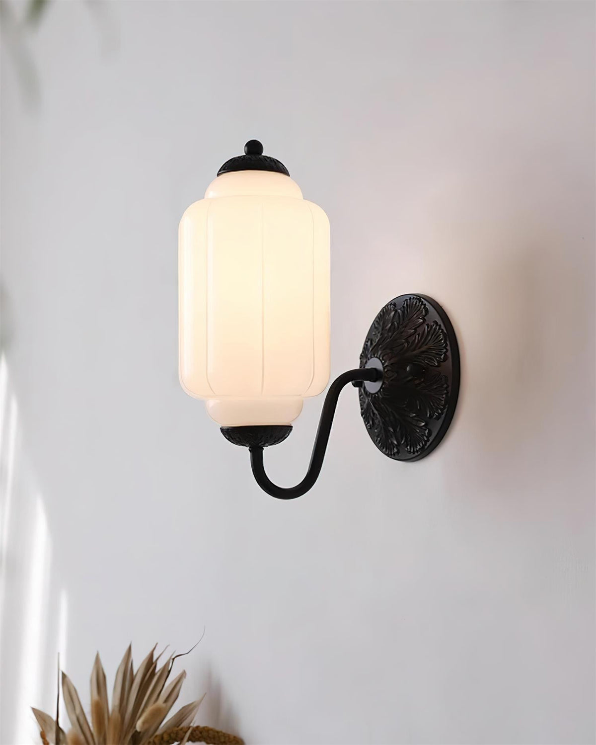Melvane Vintage roze glazen wandlamp