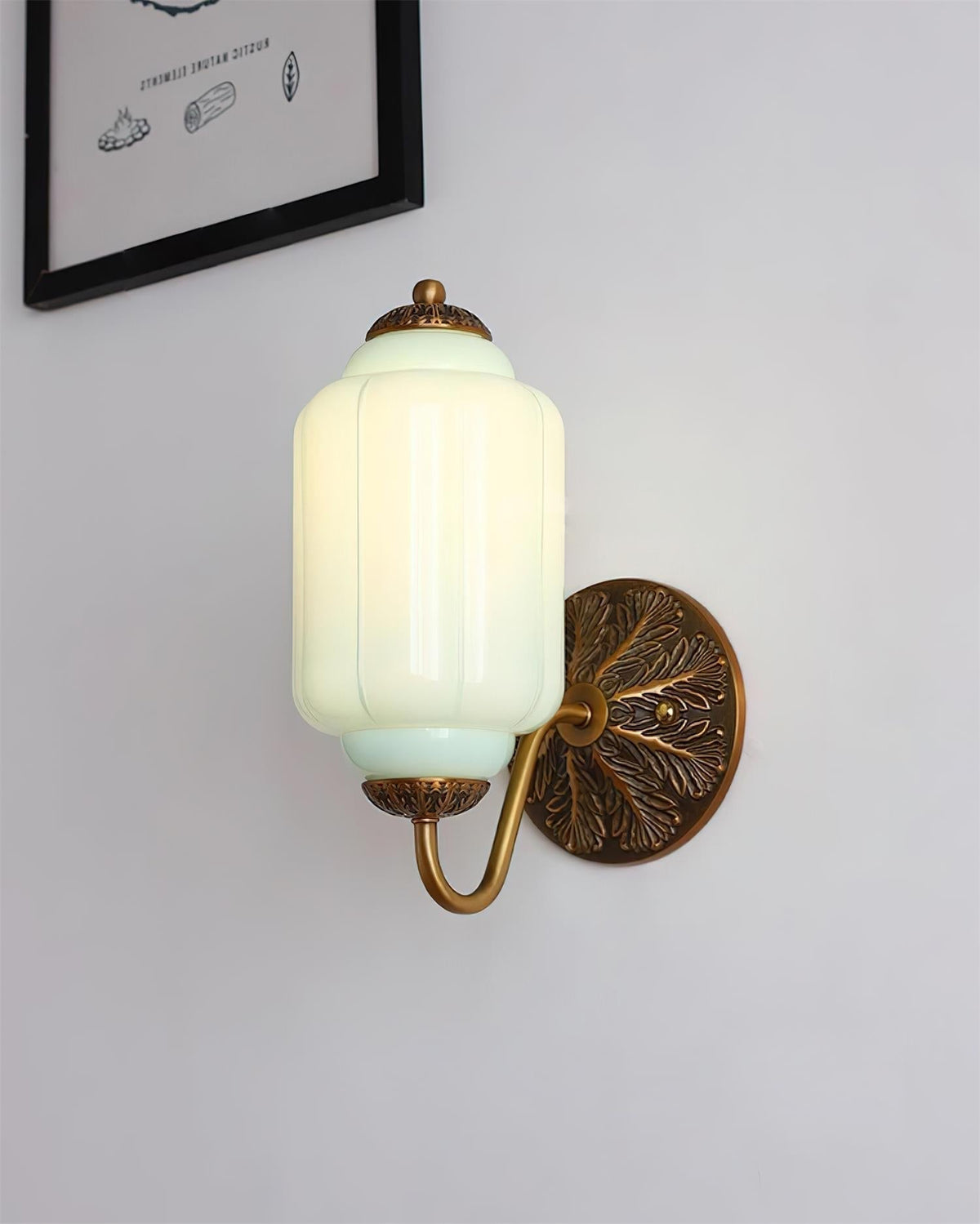 Melvane Vintage roze glazen wandlamp