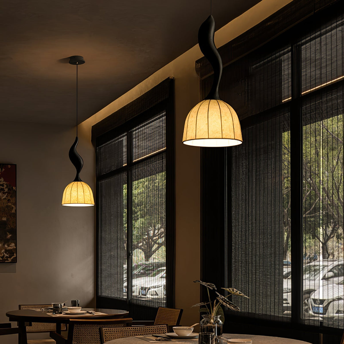 Colire Creativiteit Twisted Hout hanglamp