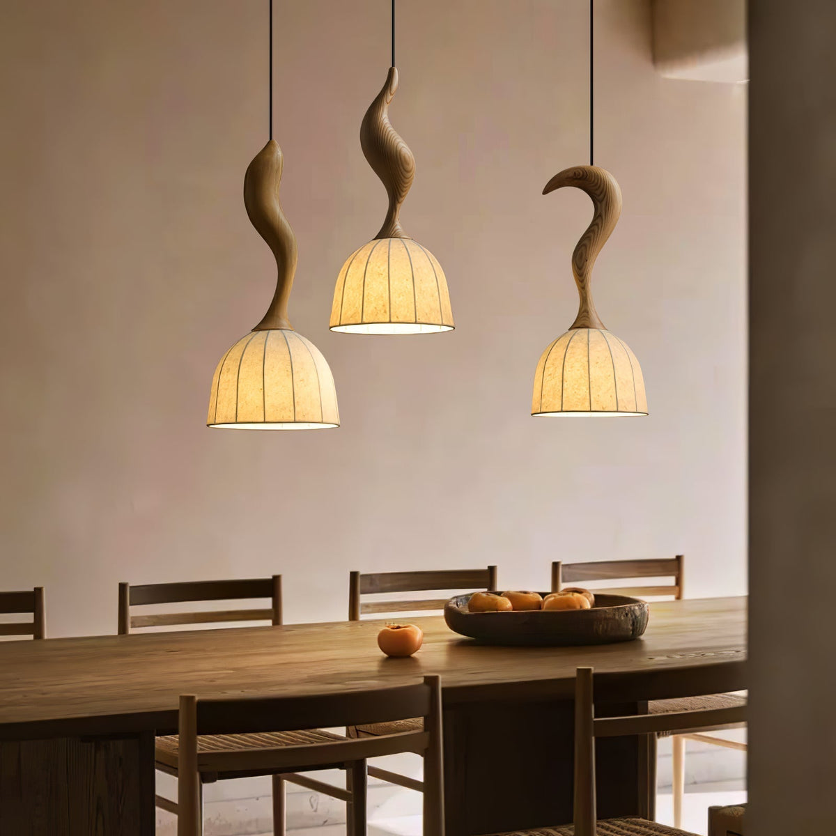 Colire Creativiteit Twisted Hout hanglamp
