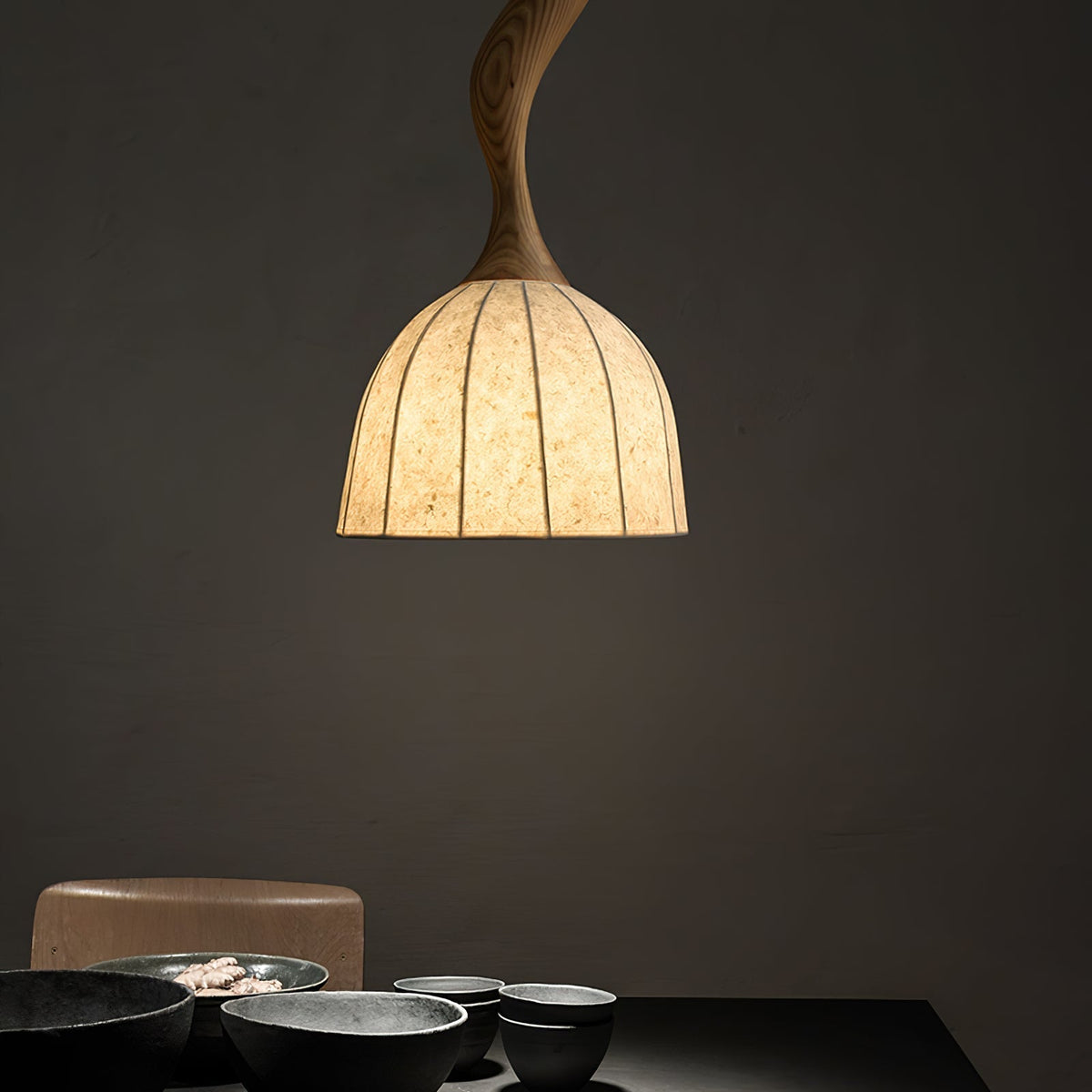 Colire Creativiteit Twisted Hout hanglamp