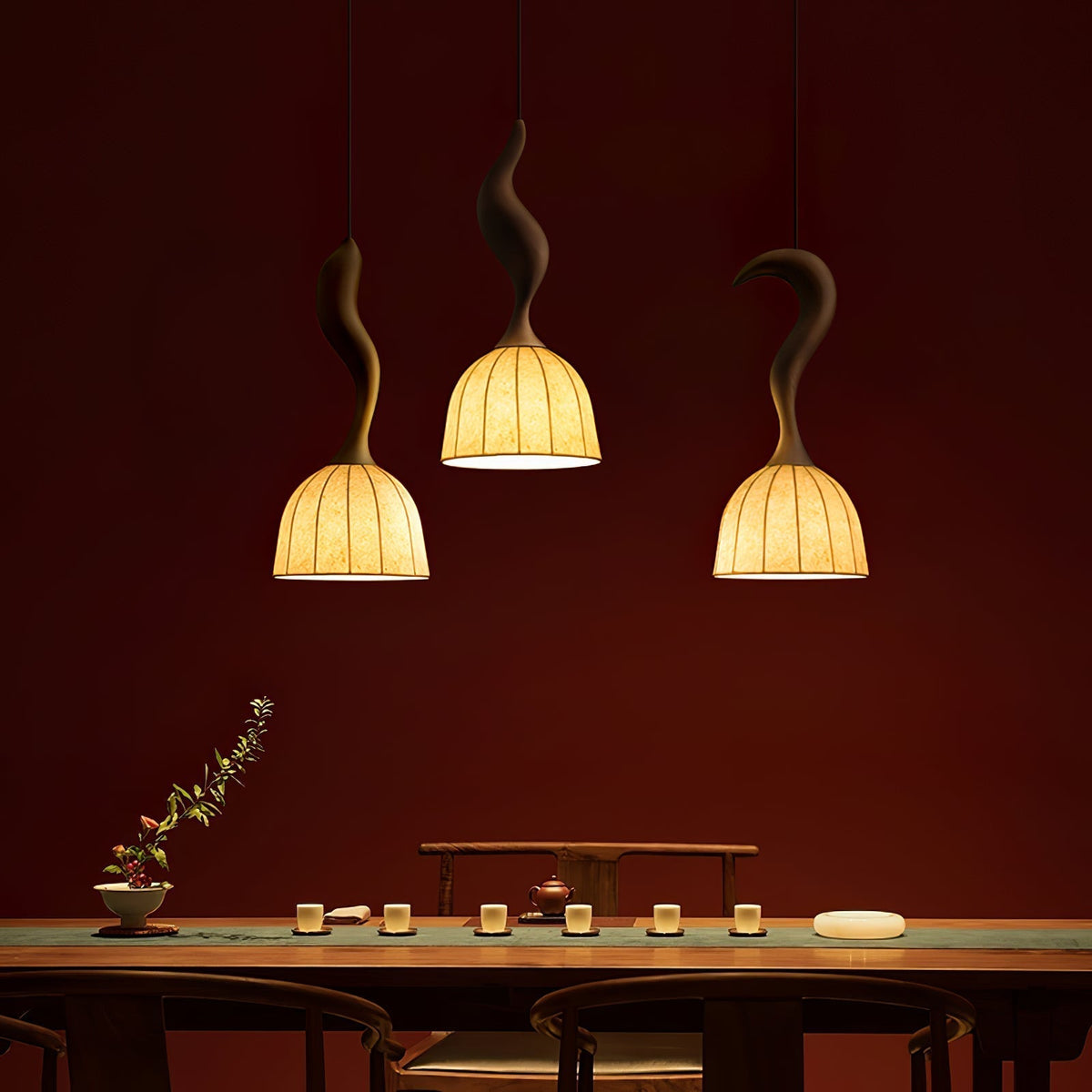 Colire Creativiteit Twisted Hout hanglamp