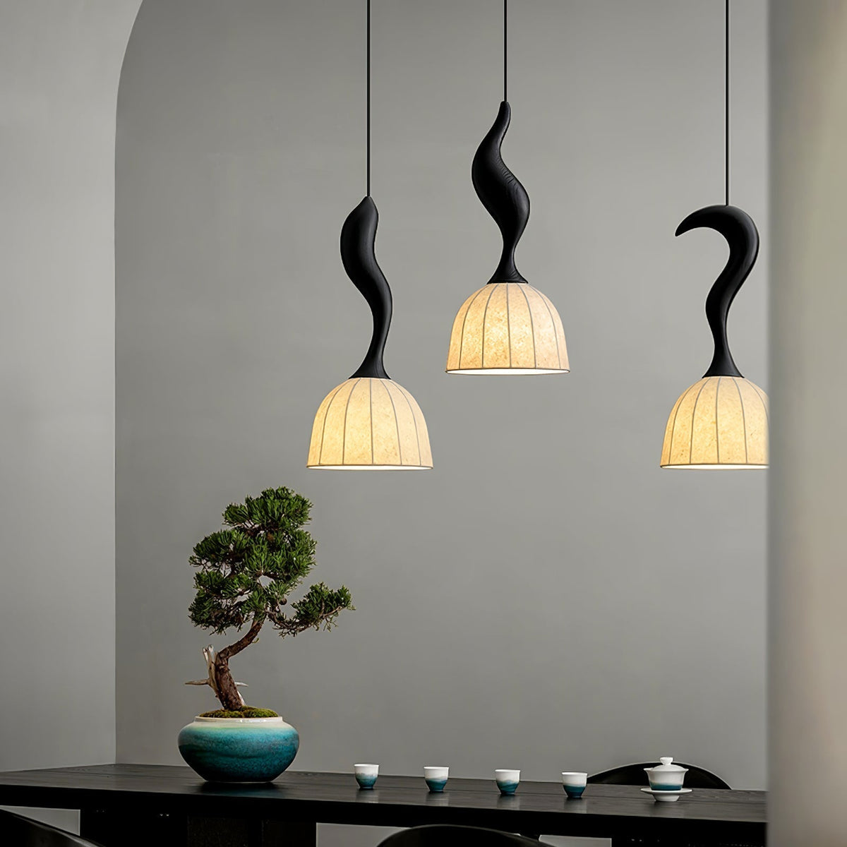 Colire Creativiteit Twisted Hout hanglamp