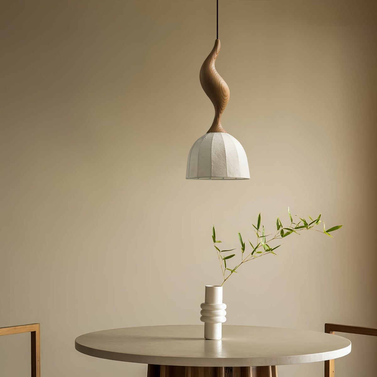 Colire Creativiteit Twisted Hout hanglamp