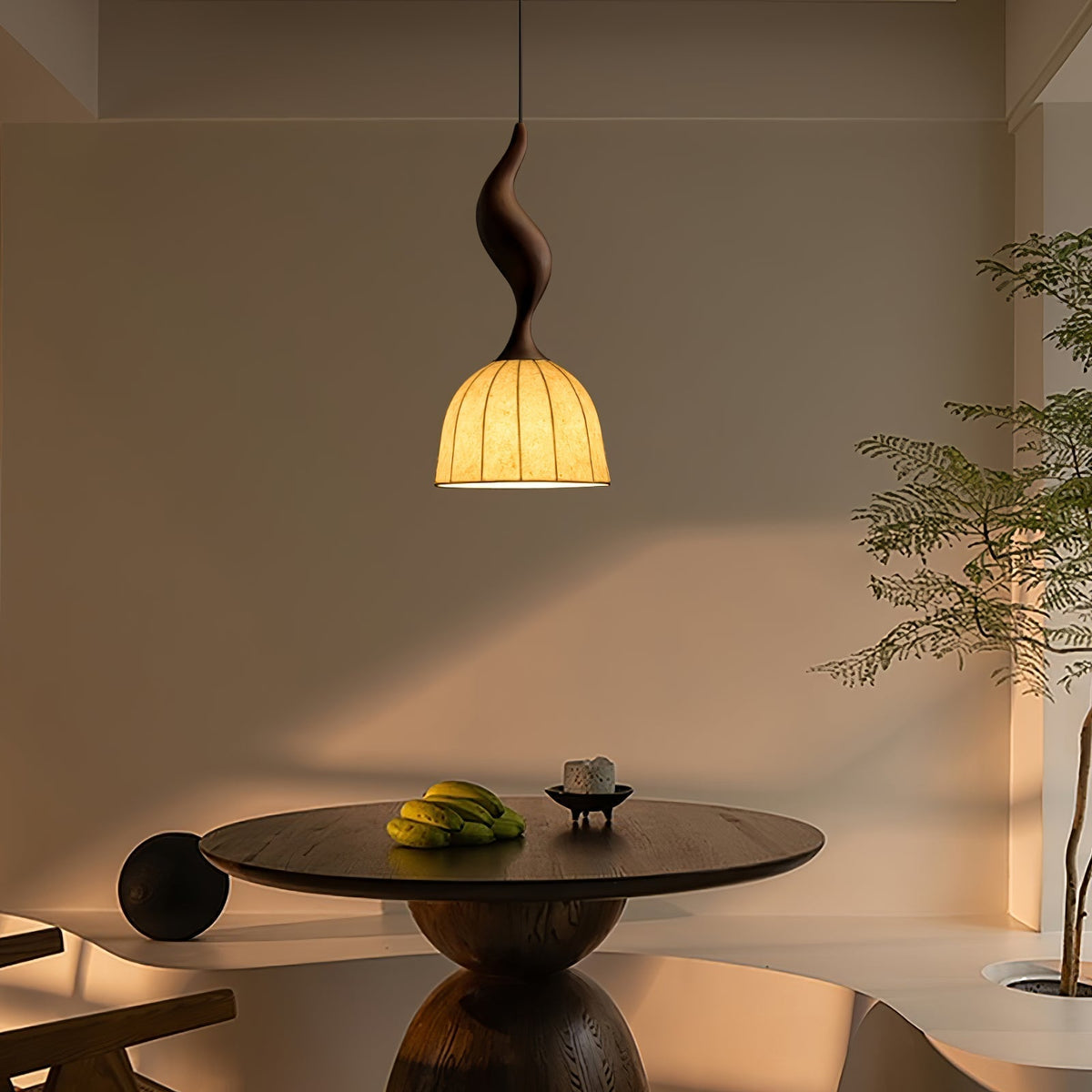Colire Creativiteit Twisted Hout hanglamp