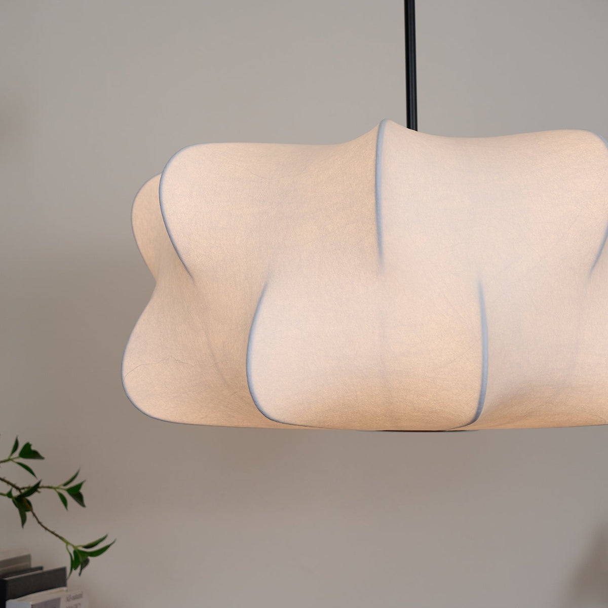 Bibi hanglamp met decoratieve zijden kap