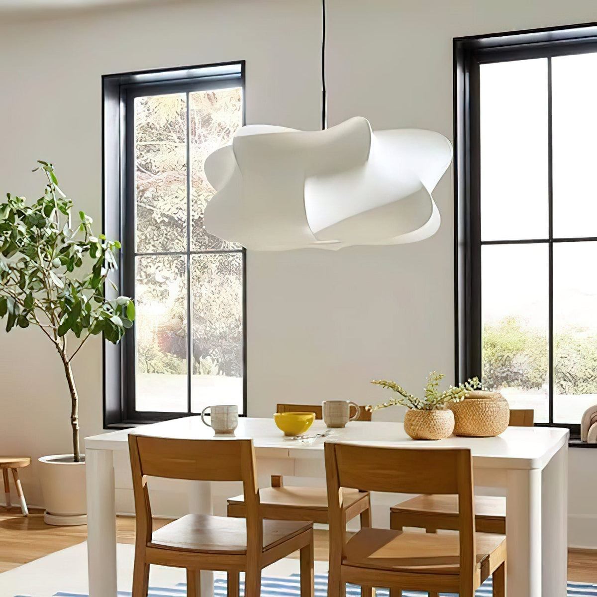 Bibi hanglamp met decoratieve zijden kap