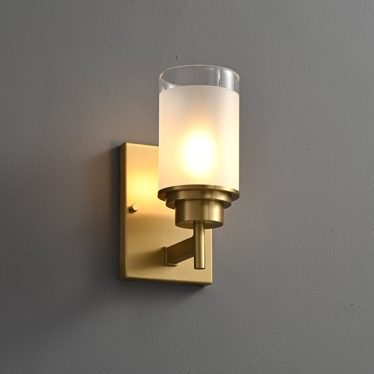 Myvele elegantie Vintage messing glas wandlamp