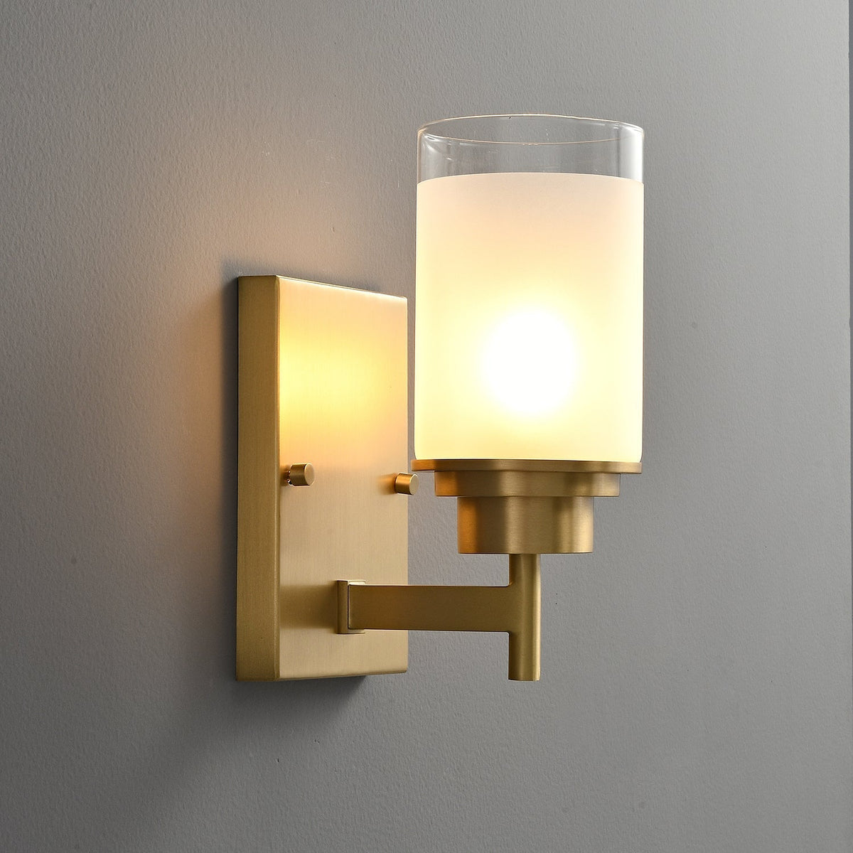 Myvele elegantie Vintage messing glas wandlamp