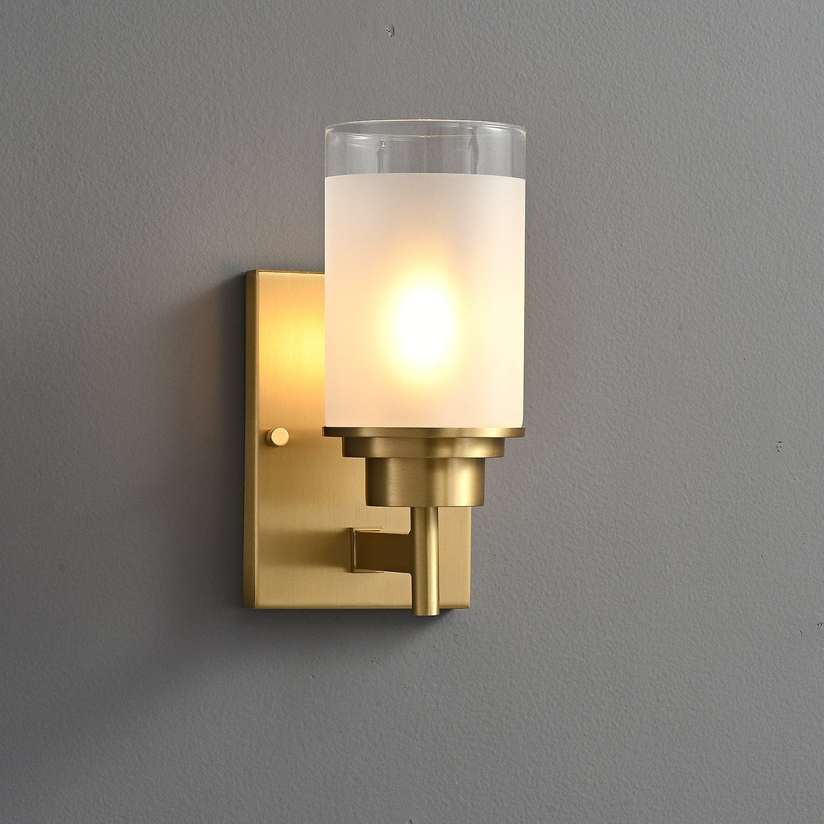 Myvele elegantie Vintage messing glas wandlamp