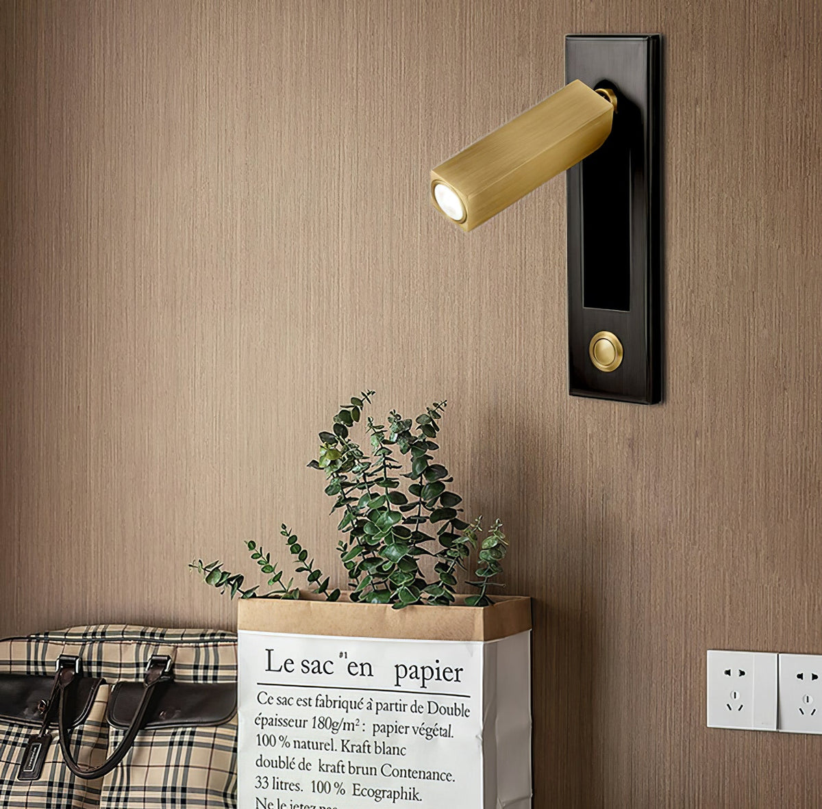 Velerelia ingebouwde wandlamp met stekker