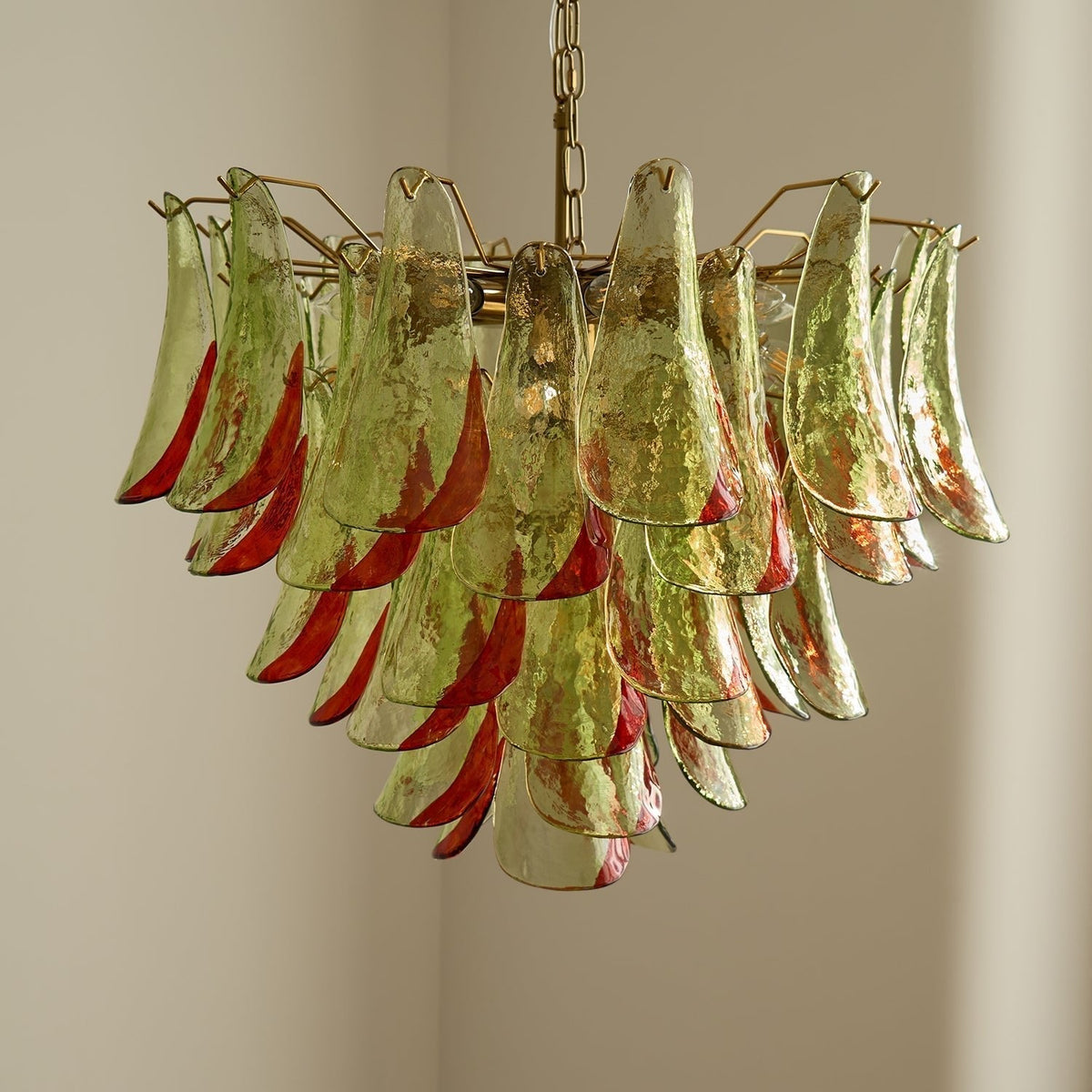 Celoraria Kroonluchter Murano-glas Bloemblaadjes Elegante