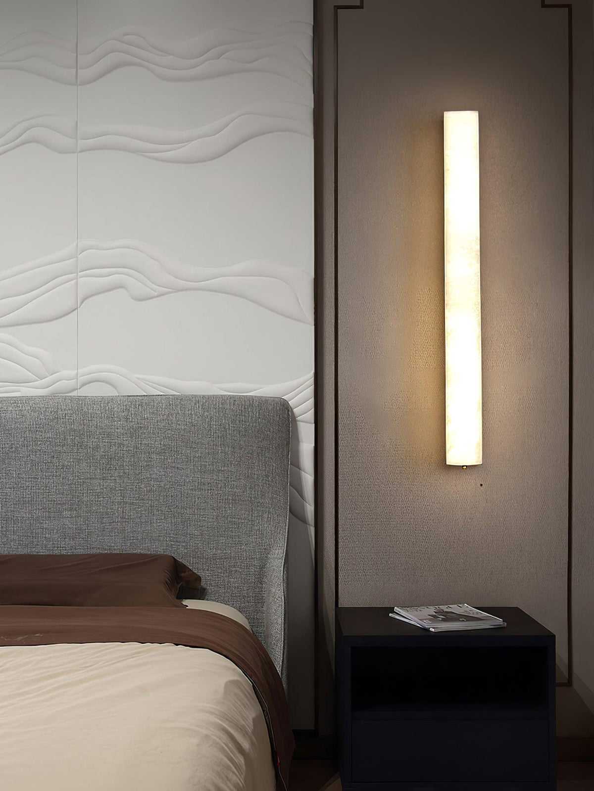 Nivivette Pillar albasten wandlamp