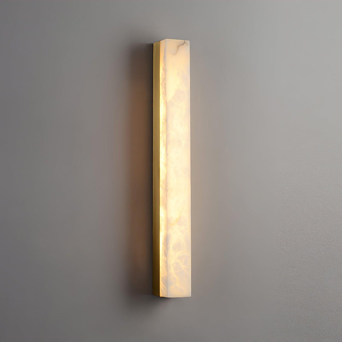 Nivearia Minimalistische wandlamp van albast rechthoekig