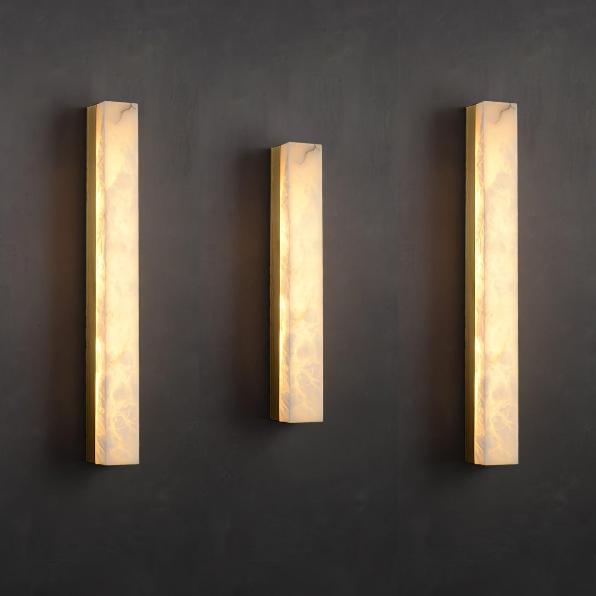Nivearia Minimalistische wandlamp van albast rechthoekig