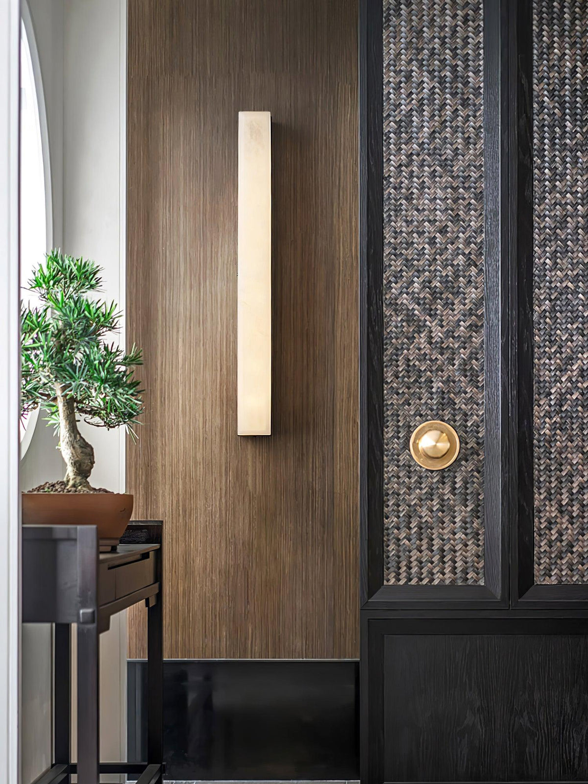 Nivivette Pillar albasten wandlamp