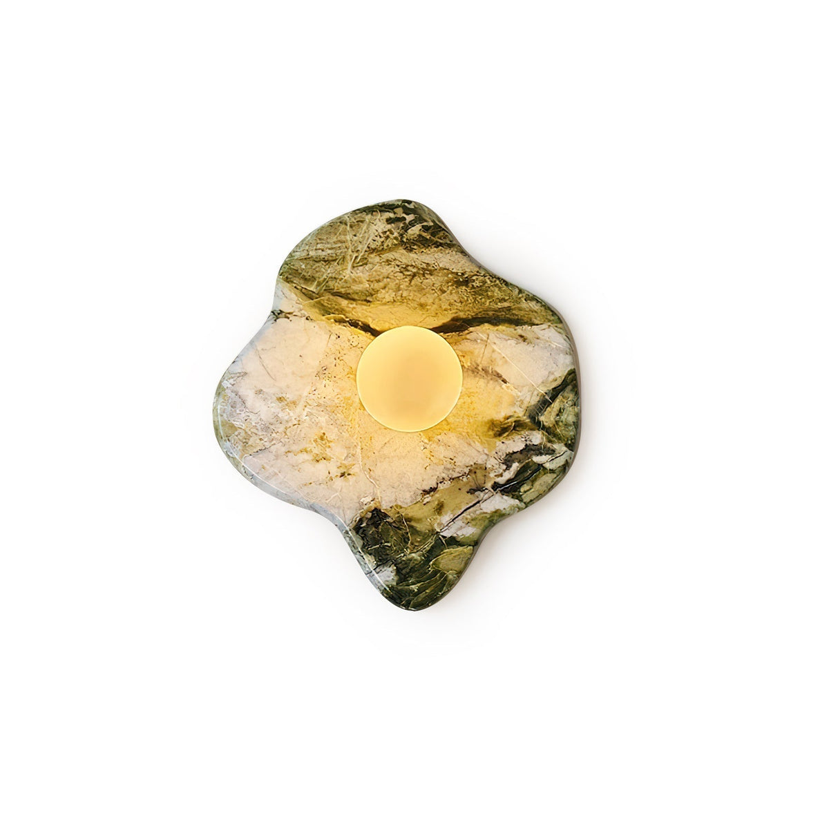 Celivaine wandlamp met groene marmeren glas