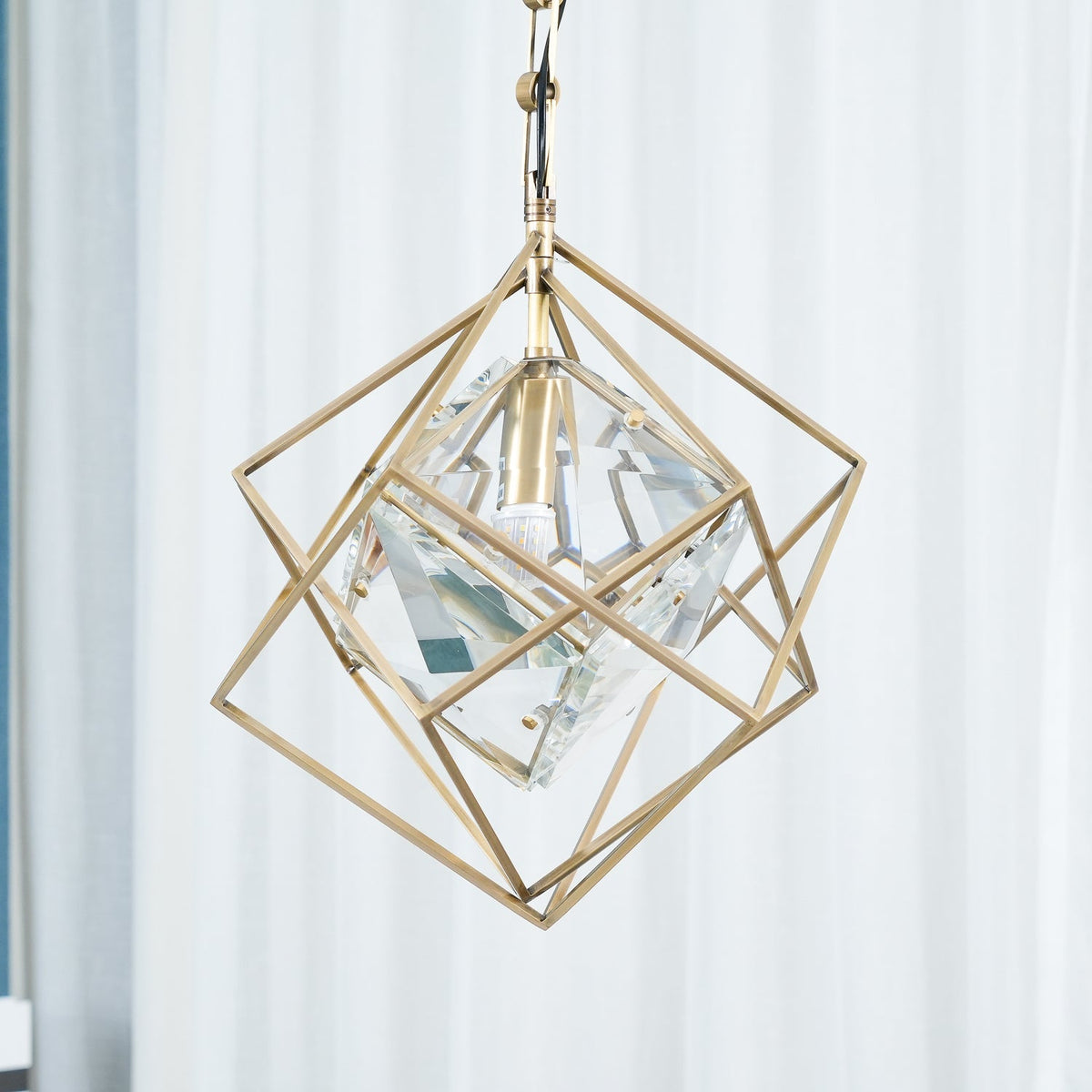 Zovin messing & kristal glamoureus hanglamp