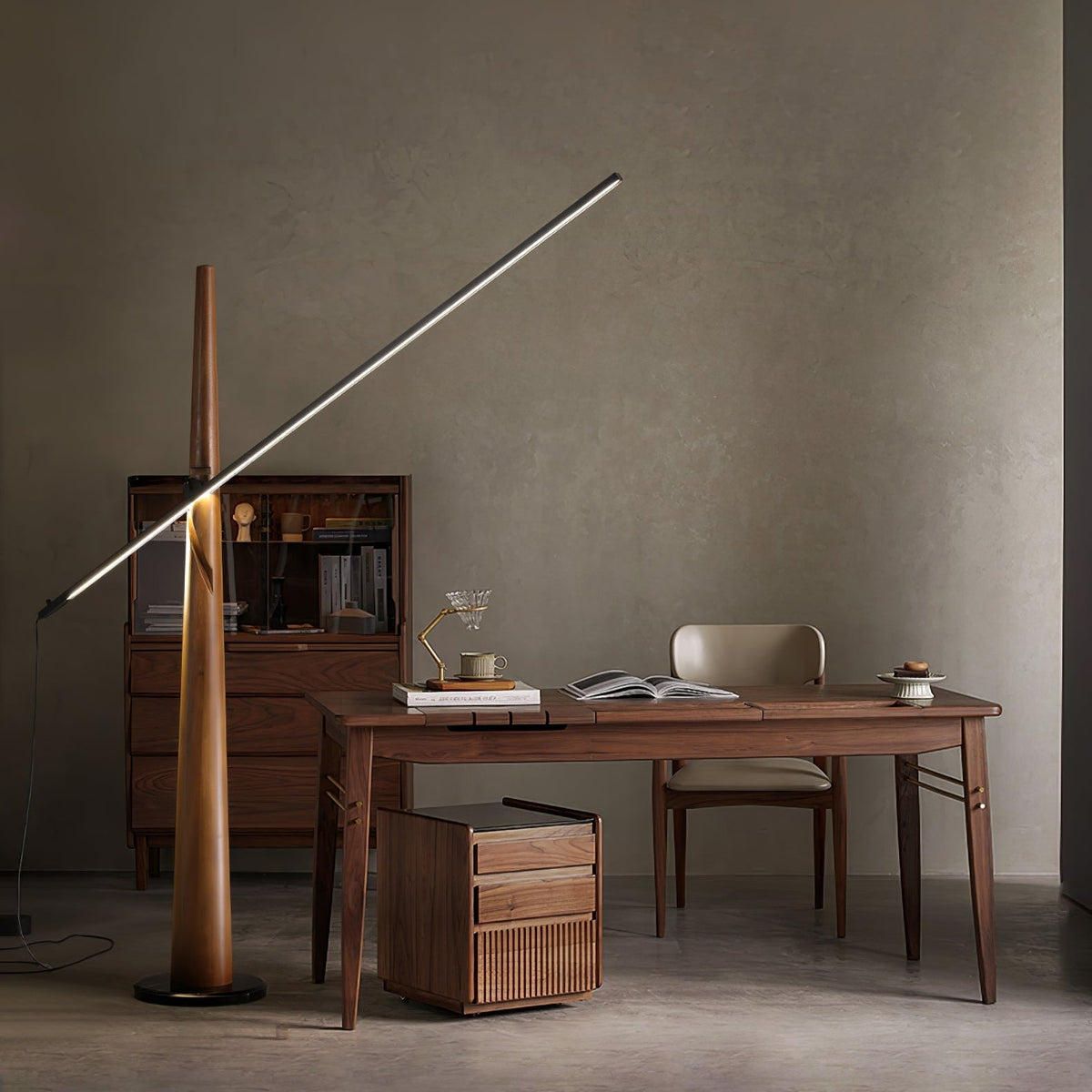 Ovelila Minimalistische houten vloerlamp