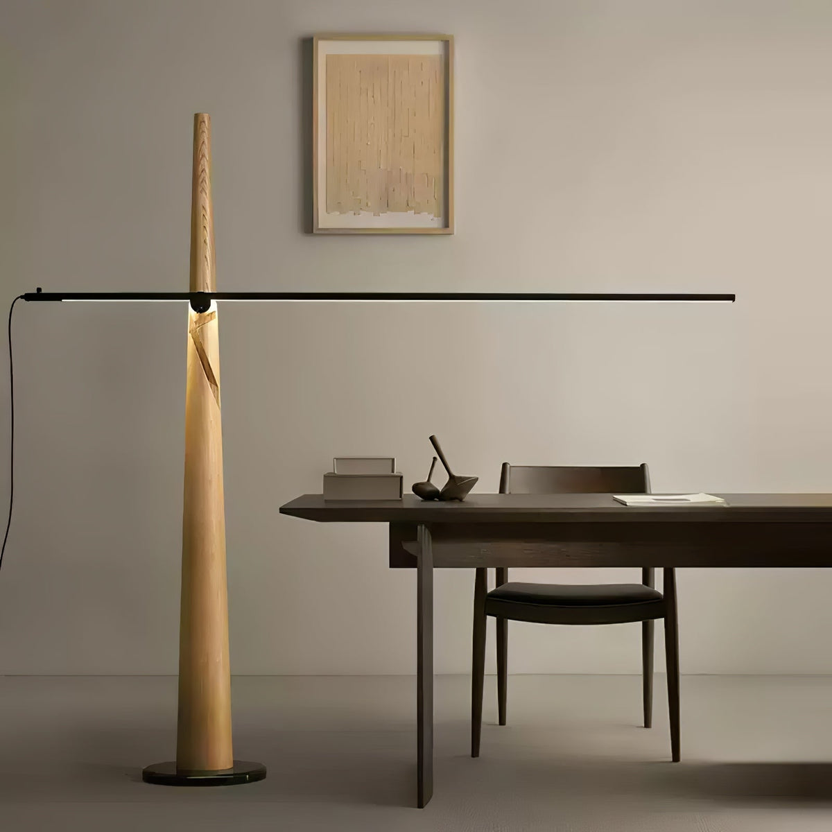 Ovelila Minimalistische houten vloerlamp