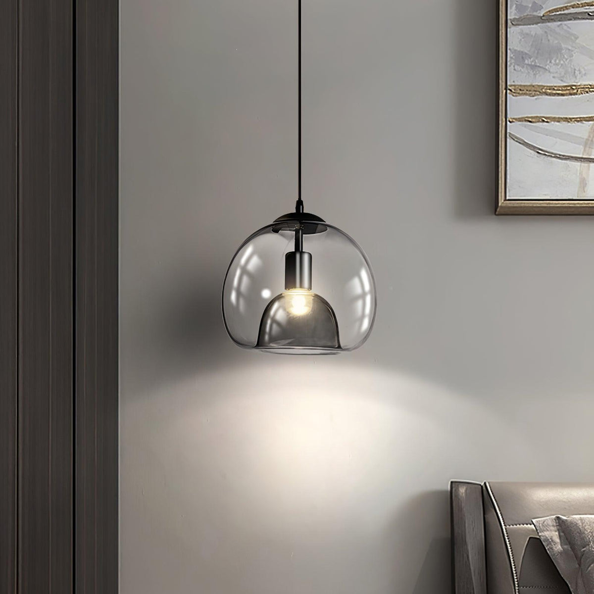 Qev Noordse kunst Pearl glas hanglamp