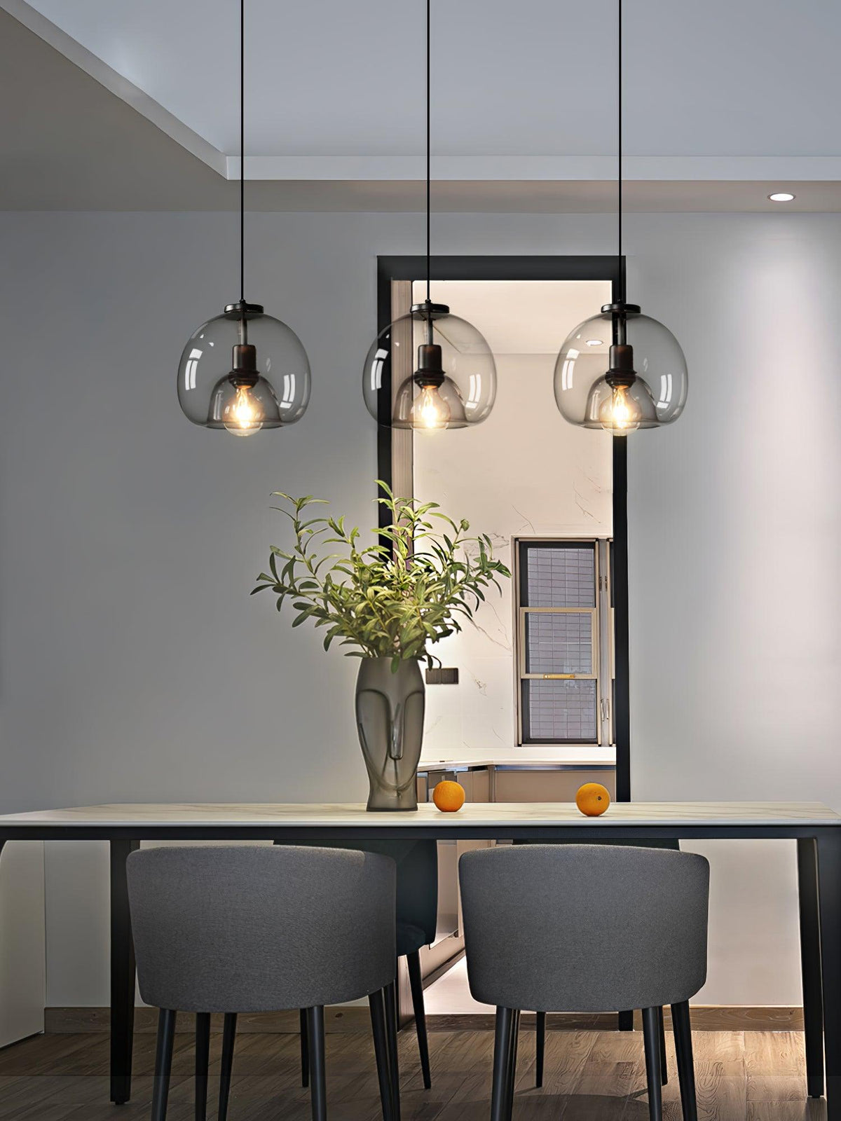 Qev Noordse kunst Pearl glas hanglamp