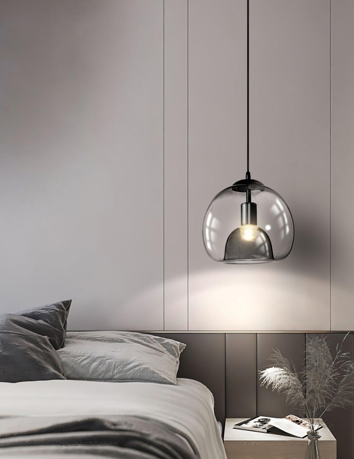 Qev Noordse kunst Pearl glas hanglamp