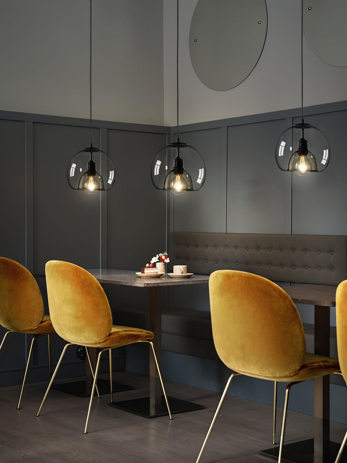 Qev Noordse kunst Pearl glas hanglamp
