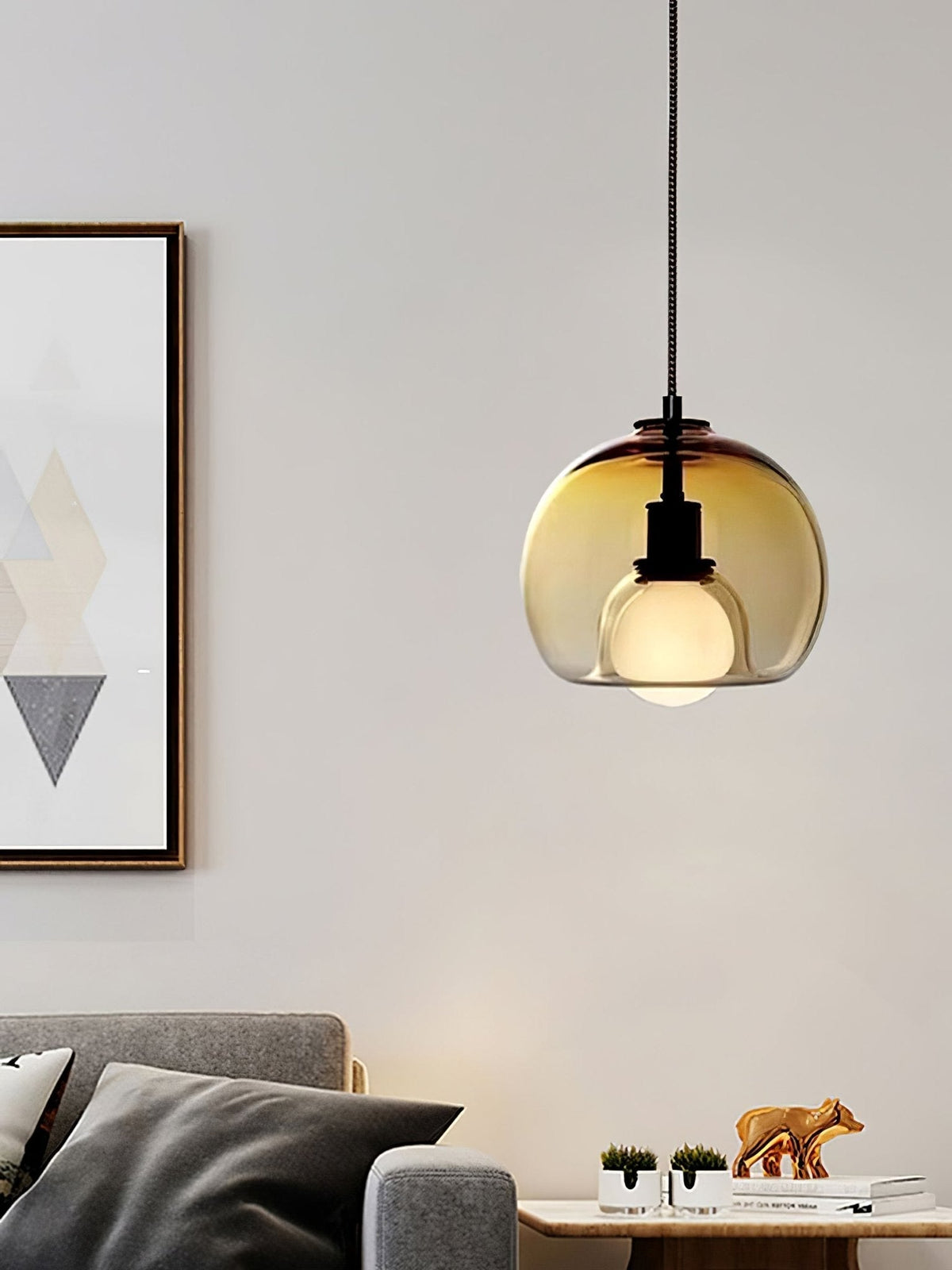 Eamver eigentijdse glazen hanglamp
