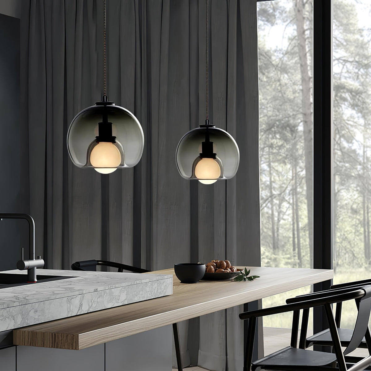 Eamver eigentijdse glazen hanglamp