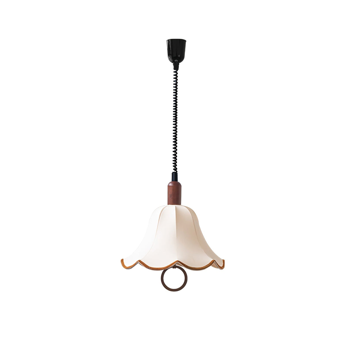 Eurvaryra klassieke elegantie hanglamp van textiel en hout