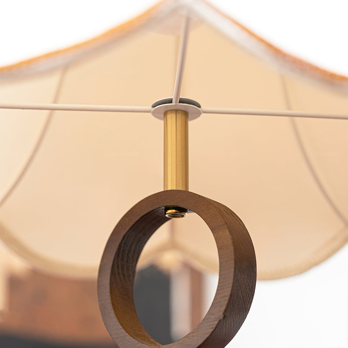 Eurvaryra klassieke elegantie hanglamp van textiel en hout