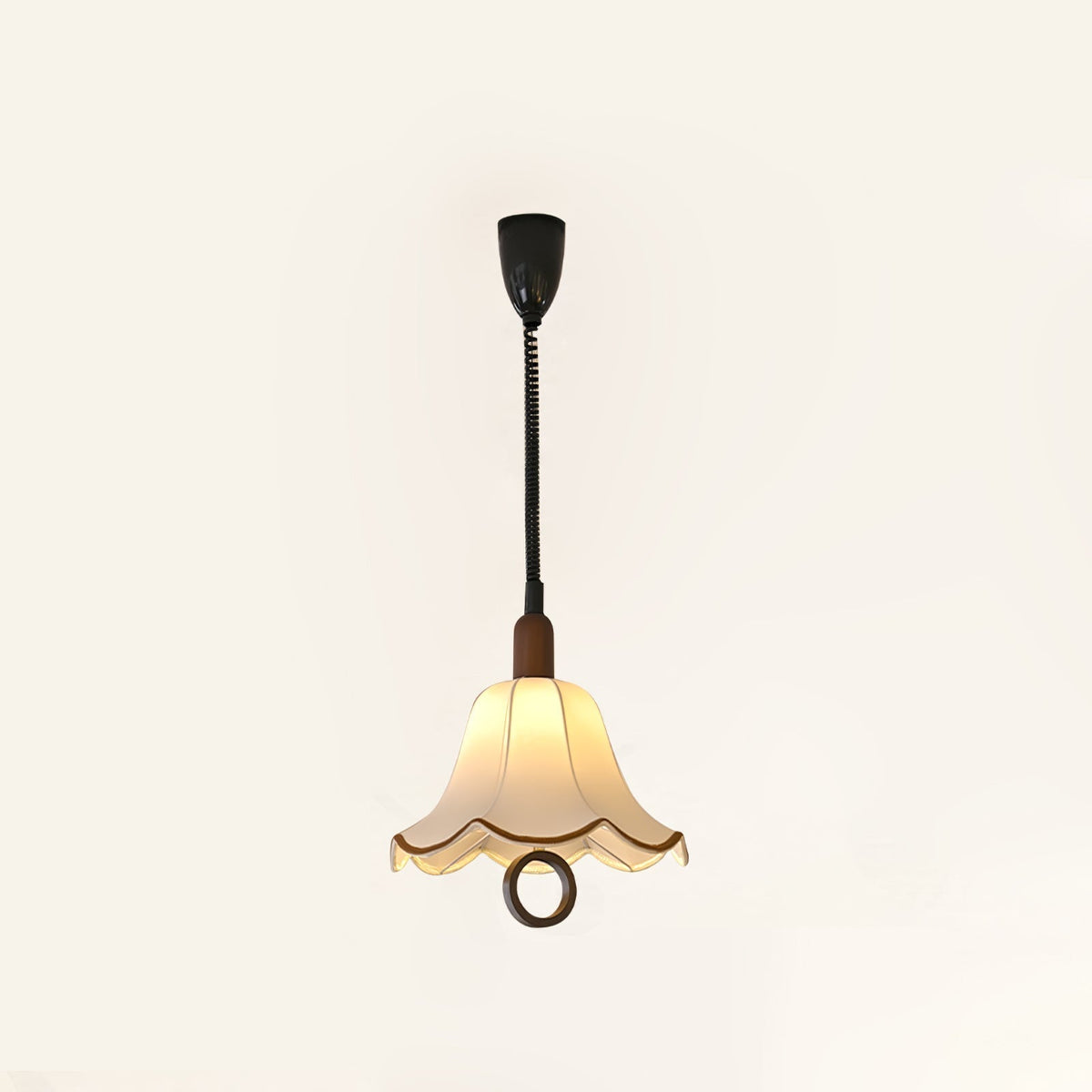 Eurvaryra klassieke elegantie hanglamp van textiel en hout