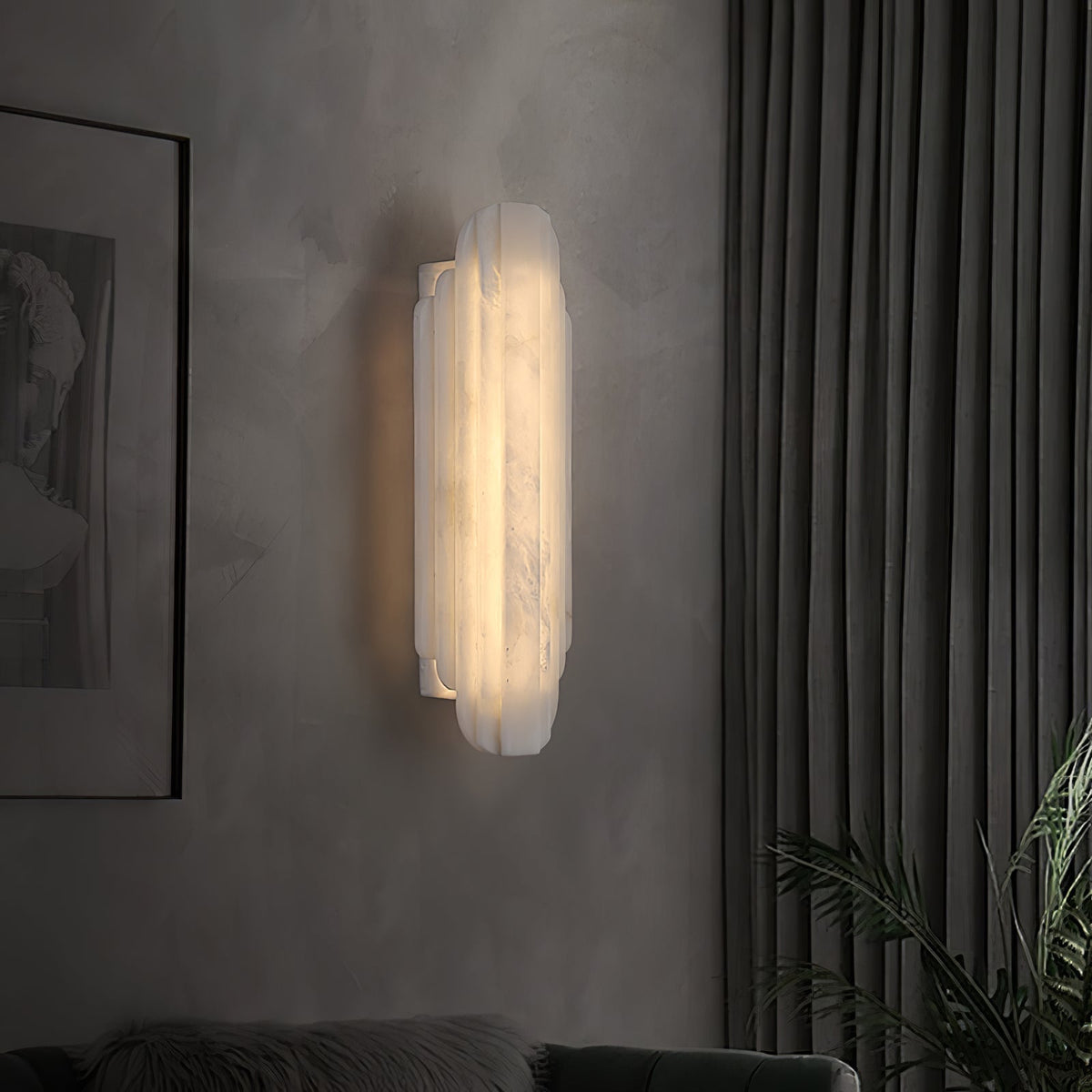 Avenanina Art Deco albasten wandlamp