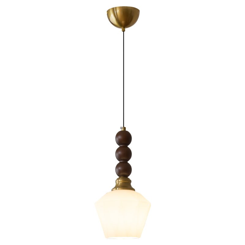 Vothaila Traditionele Elegantie Vintage glas Hout hanglamp