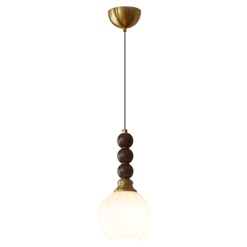 Vothaila Traditionele Elegantie Vintage glas Hout hanglamp