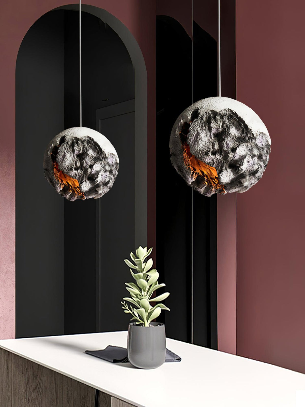 Ilphaara Irregular Planet Plastic hanglamp
