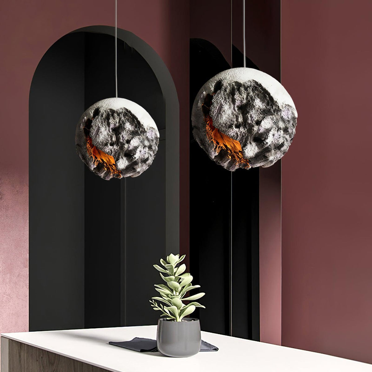 Ilphaara Irregular Planet Plastic hanglamp