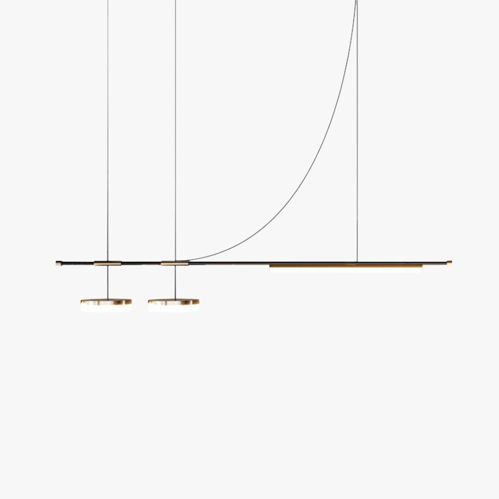 Freja Modern Lang LED Hanglampen Zwart Metaal Eetkamer Ruimte