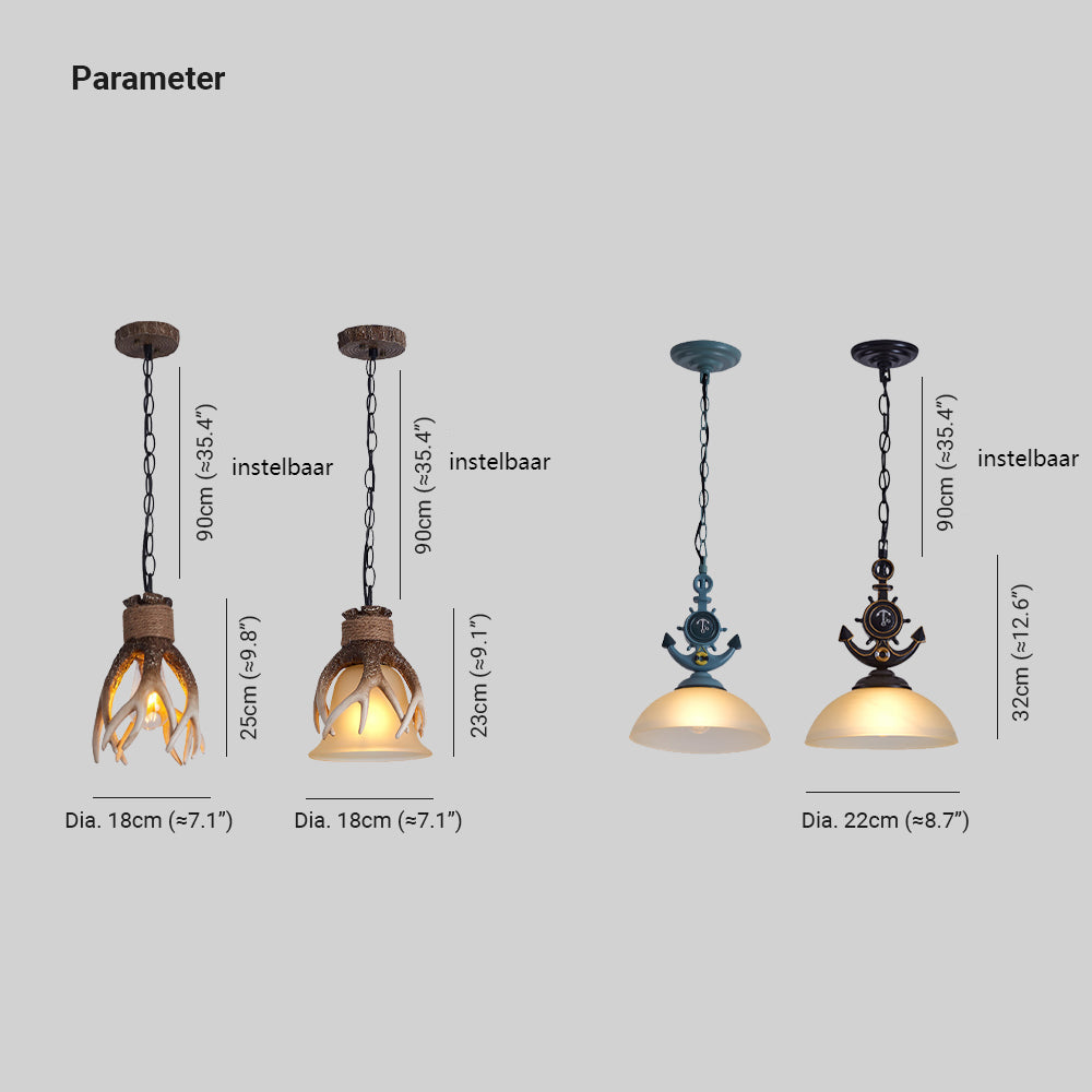 Silva LED Hanglampen Bruin Glas Bar/Eetkamer/Woonkamer